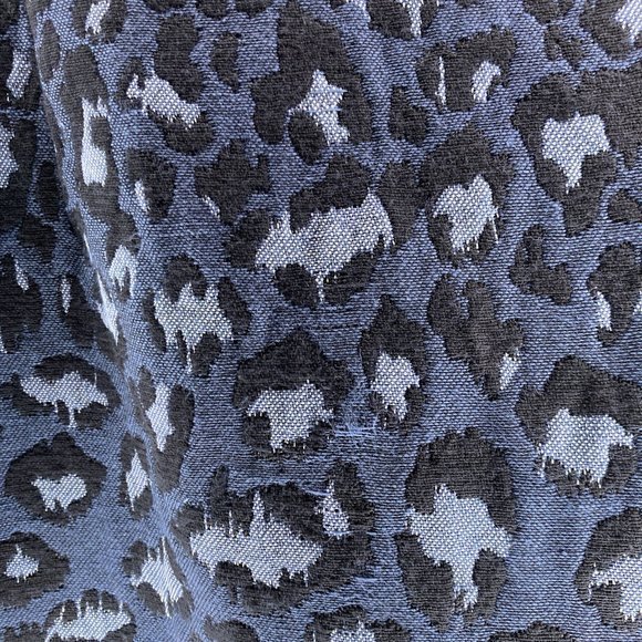 New Sfizio Italy 48 US 10 Blue Leopard Colorblock Ponte Knit Back Pencil Skirt - Picture 6 of 6